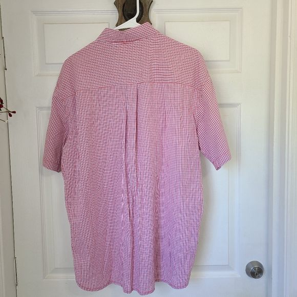 Izod Men's Classic Short Sleeve Button Down Shirt, Size: Large Color:  Red - Picture 11 of 11